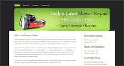 Desktop Screenshot of jackslawnmowerrepair.com