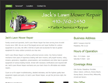 Tablet Screenshot of jackslawnmowerrepair.com